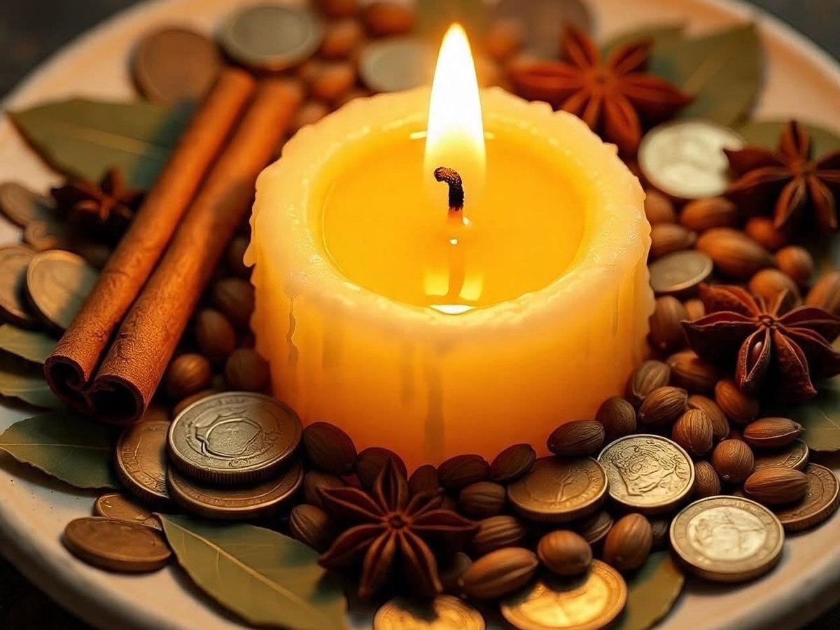 Nghi thức thanh tẩy — nến, hương liệu và tiền xu